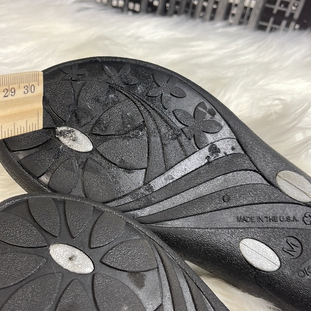 Okabashi Sandals women gray black medium size to 7 - Picture 6 of 7
